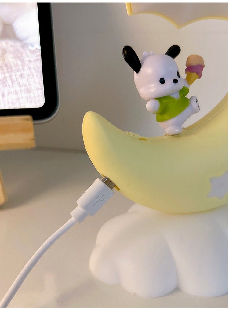 GUDOO Cute Anime Character LED Night Light Kuromi Cinnamoroll Pacha Kawaii Night Lights for Room Rechargeable Desk Shelf Ornament Bedside Lamp - Image 2