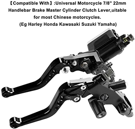 PACEWALKER Universal Motorcycle 7/8" 22mm Handlebar Brake Master Cylinder Clutch Lever Left & Right Set for Honda Kawasaki Suzuki Yamaha - Image 3