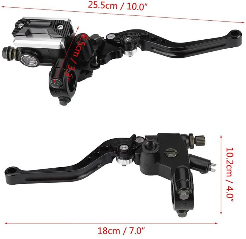 PACEWALKER Universal Motorcycle 7/8" 22mm Handlebar Brake Master Cylinder Clutch Lever Left & Right Set for Honda Kawasaki Suzuki Yamaha - Image 5
