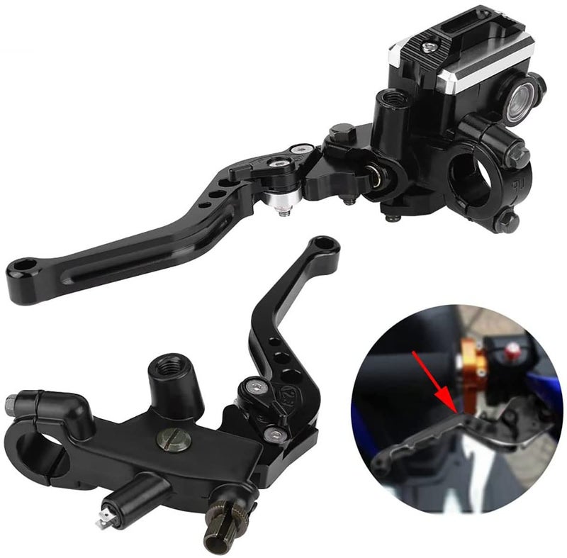 PACEWALKER Universal Motorcycle 7/8" 22mm Handlebar Brake Master Cylinder Clutch Lever Left & Right Set for Honda Kawasaki Suzuki Yamaha - Image 2