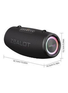 Zealot ZEALOT S87 80W Bluetooth Speakers 16000mAh Battery 36 Hours Playtime, Outdoor Portable Waterproof IPX5 Subwoofer Speaker, Dual Pairing Fast Charging Loud Stereo, Booming Bass TF Card USB TWS  - Image 2