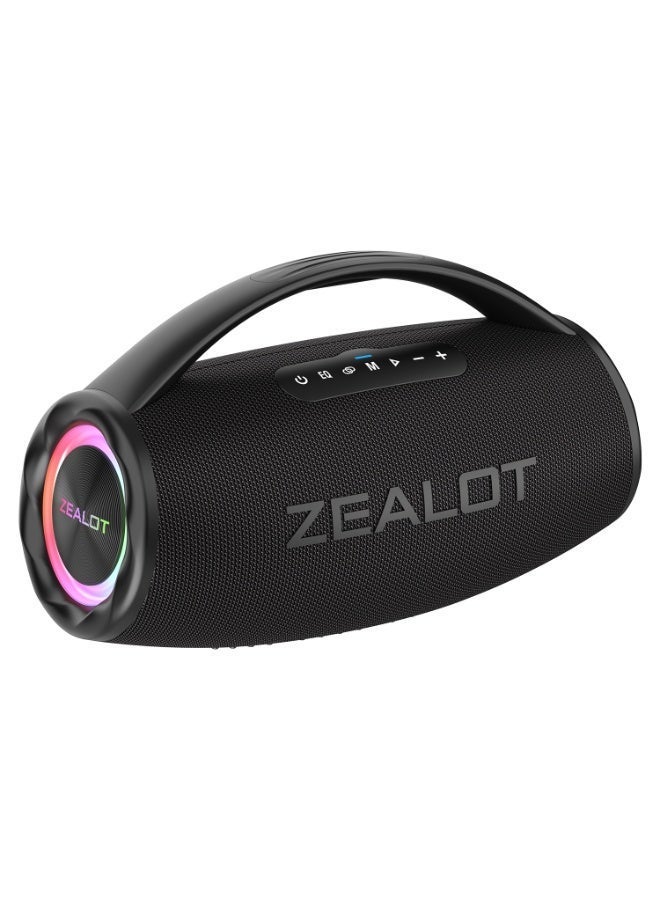 زيلوت مكبر صوت ZEALOT S87 بتقنية البلوتوث 160 وات، بطارية 16000 مللي أمبير، وقت تشغيل 36 ساعة، مكبر صوت محمول مقاوم للماء IPX7، مكبر صوت مزدوج سريع الشحن، ستيريو عالي الصوت، بطاقة TF USB TWS - Image 4