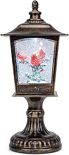 Roman 133518 Led Swirl Black Lantern, 12 inch Height - Image 1