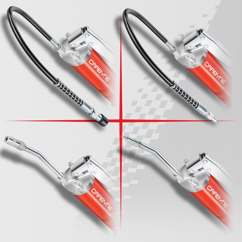 Carbyne Heavy Duty Professional Quality Lever Handle Grease Gun, 4000 PSI - Image 4