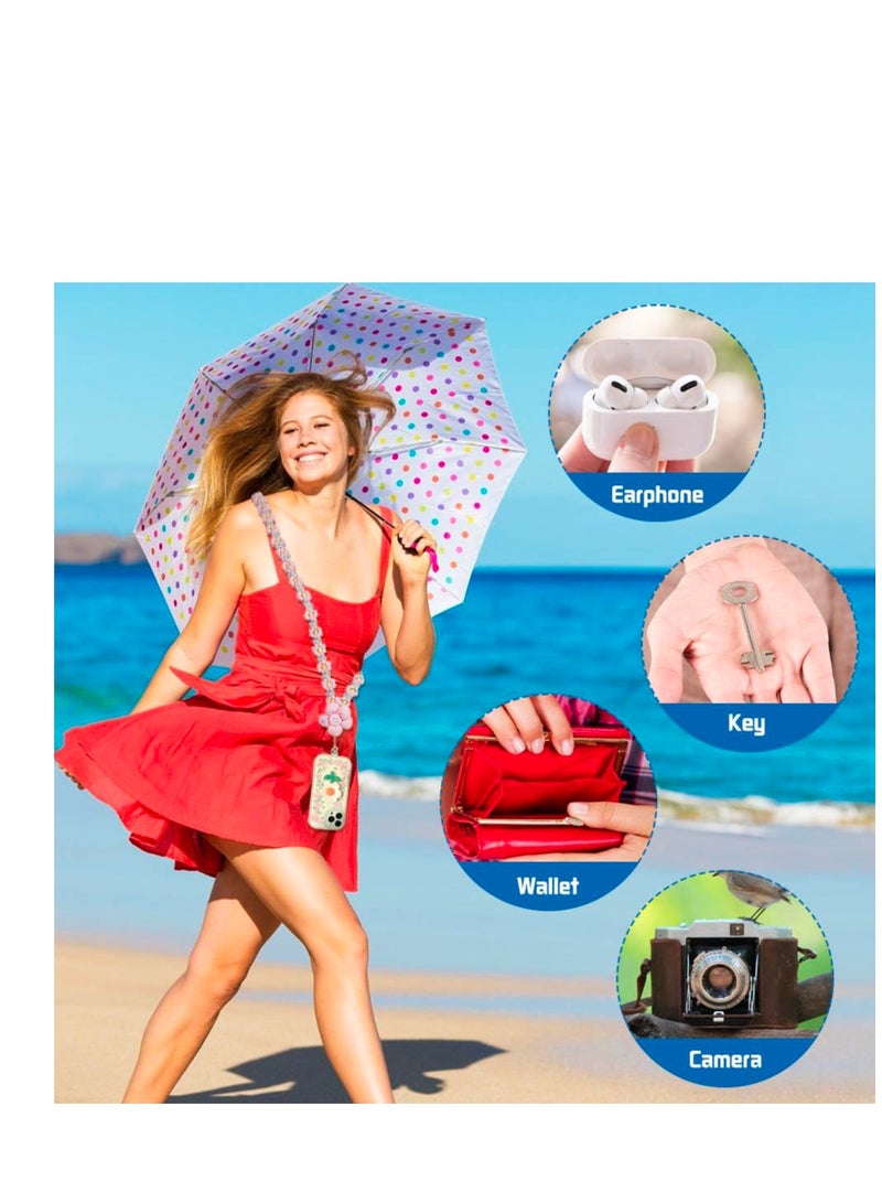 SYOSI Boho Macrame Braided Daisy Flowers Cell Phone Lanyard, Universal Handmade Crossbody Phone Lanyard with Tether Tab	Good Quality: Our phone lanyard made of cotton cord, sturdy and durable metal - Image 4