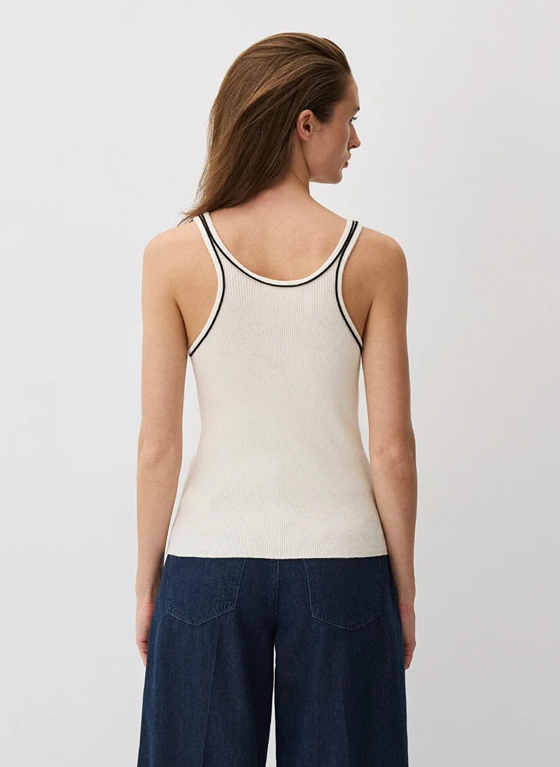 مافي Ecru Knit Tank Top