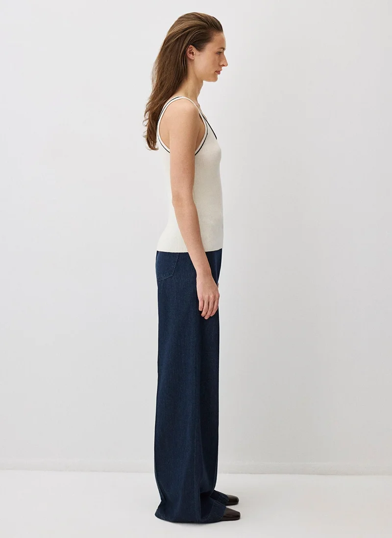 مافي Ecru Knit Tank Top
