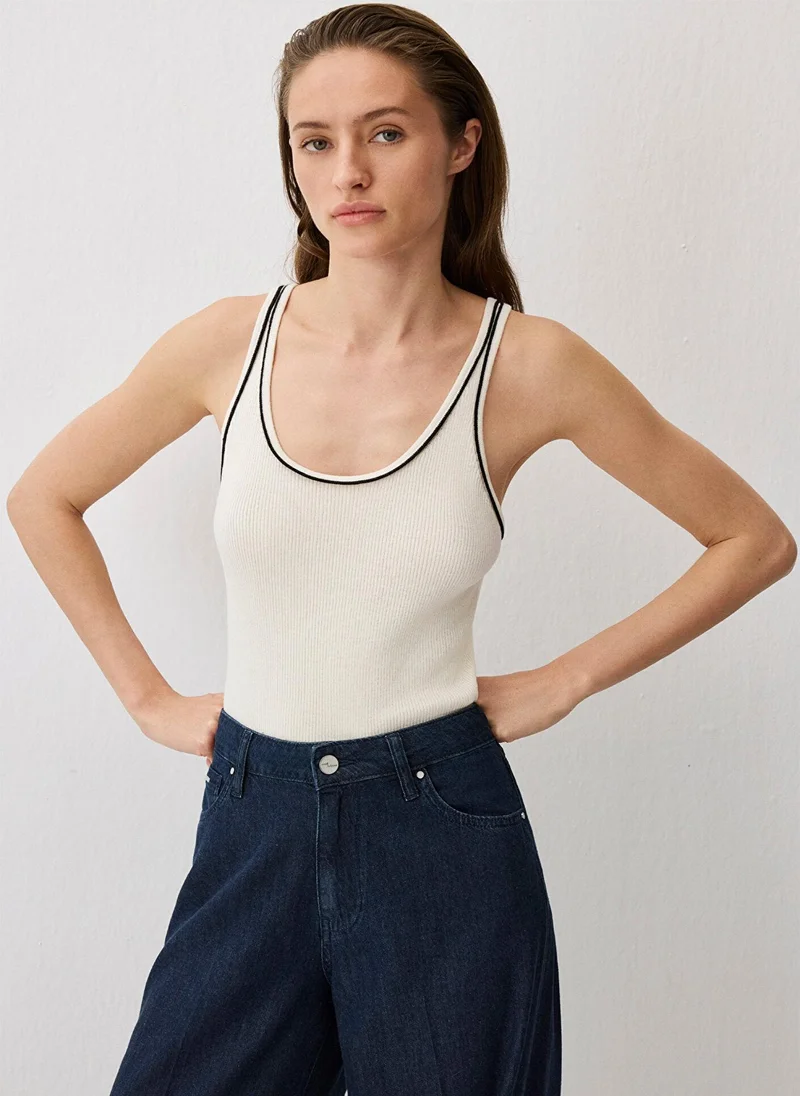 مافي Ecru Knit Tank Top