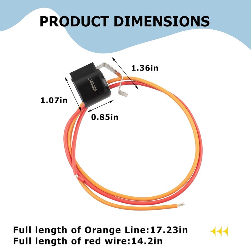 Valorup WR50X10108 Defrost Thermostat Replacement for GE Refrigerators, Replaces WR50X10109, AP5712605, 3033062, and PS8688283, Refrigerator Freezer Defrost Thermostat Replacement - Image 2