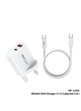 iPhone 20W Fast Charger Package USB C Wall Fast Charger with 1M Type C to Type C Charging Cable Compatible with iPhone 16/15/Pro Max/Pro/Plus and All Type C Phones White - pzsku/Z4222C9D2F64E072C4BEBZ/45/1745313442/ee218f44-8c03-48b1-a3ea-def51a24fc0a
