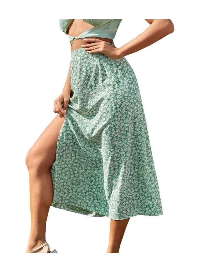 Loquat Women's Summer New Fashion Floral Skirt 