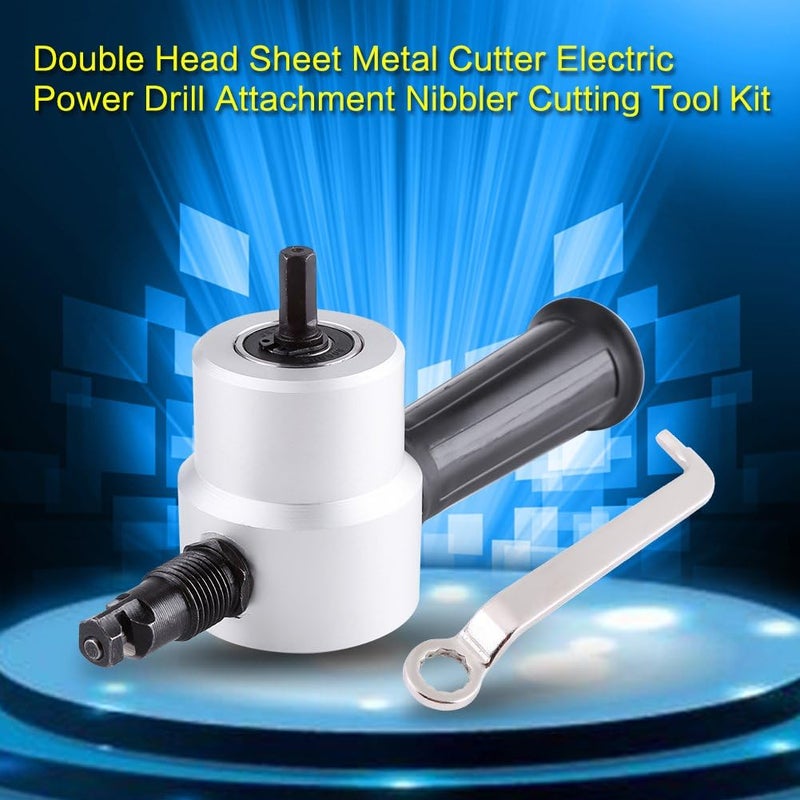 LiebeWH Sheet Metal Nibbler Cutter Double Head, Drill Attachment Tool for Steel Aluminum Copper and Stainless Steel - Image 5