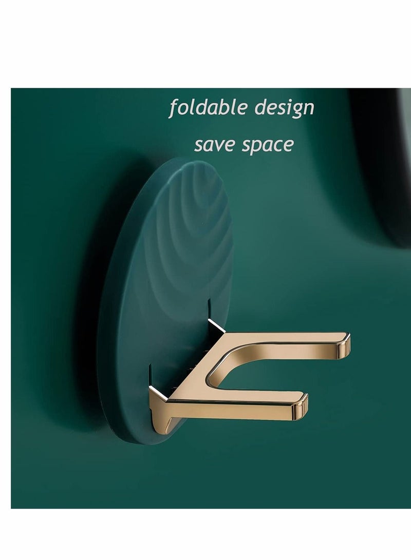 NIBEMINENT Hair Dryer Holder, Self Adhesive Holder Wall Mounted, Mounted Rack, No Drilling Rack for Bathroom (White) - Image 2