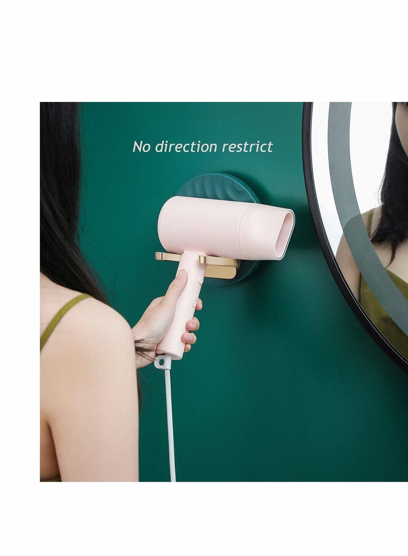NIBEMINENT Hair Dryer Holder, Self Adhesive Holder Wall Mounted, Mounted Rack, No Drilling Rack for Bathroom (White) - Image 4