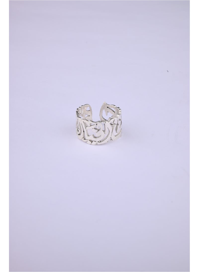 Akhet A 925 silver ring for women with the phrase (In imagination we have life) written on it, free size. - Image 3