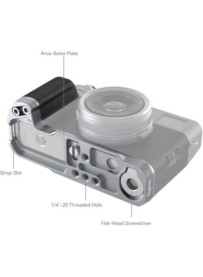 SmallRig L-Shape Mount Plate with Handle for FUJIFILM X100VI / X100V (Sliver) 4555B - Image 5