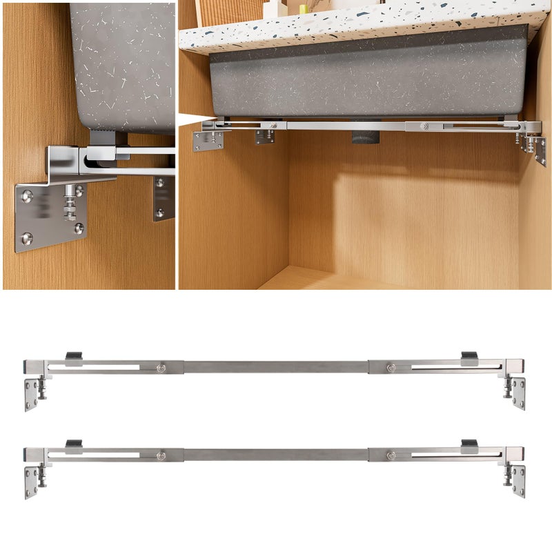 TYESTAND CPT4pro Upgrade Undermount Sink Brackets Stainless Steel Adjustable Supports with 4 Antibulging Kit for Heavy Duty Undermount Kitchen Sink 203155180cm - Image 2