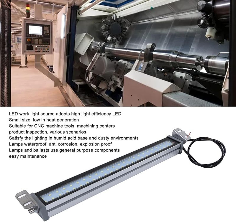 Industrial Machine Tube Light IP67 Waterproof Explosion Proof 12W White Aluminum Alloy - Image 4