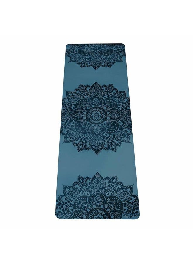 YOGA DESIGN LAB مختبر تصميم اليوغا | سجادة إنفينيتي | تصميم فاخر غير قابل للانزلاق يوفر قبضة لا مثيل لها لدعمك ومحاذاتك بشكل جميل | صديقة للبيئة | 4 ألوان | مع حزام حمل! (ماندالا تركوازي، 5 مم) - Image 1