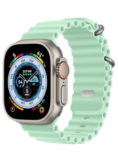 FARROBIZZ Ocean Band Compatible With Apple Watch Ultra Band 49mm 45mm 44mm 42mm for Men, Adjustable Silicone Strap with Metal Buckle for Apple Watch Ultra 2 Band iWatch Ultra Series 9 8 7 6 5 4 3 2 1 SE  - Image 1