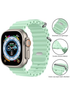 FARROBIZZ Ocean Band Compatible With Apple Watch Ultra Band 49mm 45mm 44mm 42mm for Men, Adjustable Silicone Strap with Metal Buckle for Apple Watch Ultra 2 Band iWatch Ultra Series 9 8 7 6 5 4 3 2 1 SE  - Image 3