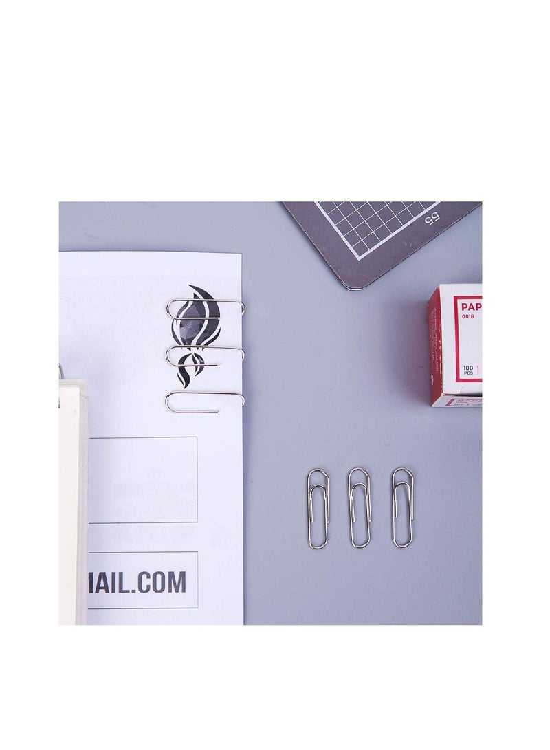 Deli طقم مشابك ورقية فضية 2-عبوة - Image 4