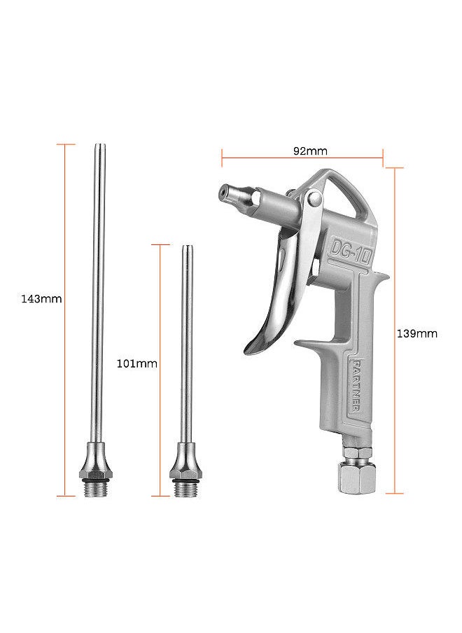 Generic - Mini Air Blow Gun Pneumatic Dust Blower Gun Air Spray Gun Dust Cleaning Air Blower with 2 Replacement Nozzle for Automobile Engine Cleaning - Image 1