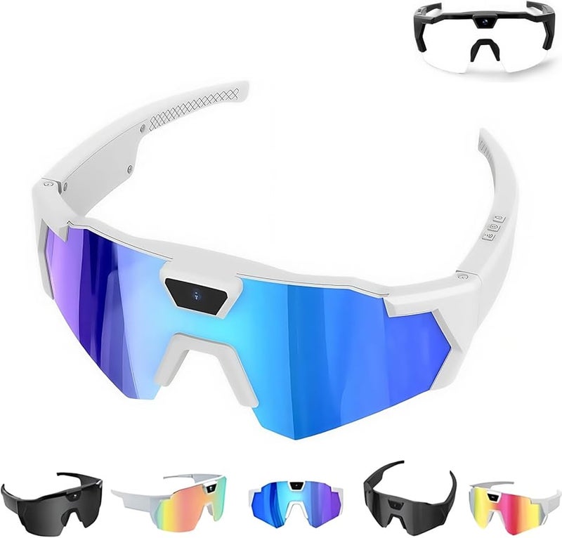 نظارات رياضية زرقاء بدقة 4K عالية الوضوح مع كاميرا من منظور الرؤية الأولى لتسبيق رياضة البيسبول - Image 1