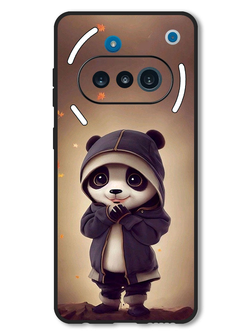 Theodor Case Compatible with Nothing Phone 3a Protection Shockproof Bumper Cover Little Panda - Image 1