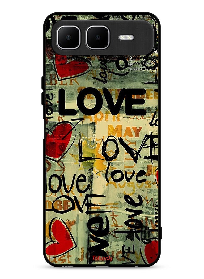 Tolwak Infinix Smart 10 Plus Protective Case Cover Love Tags