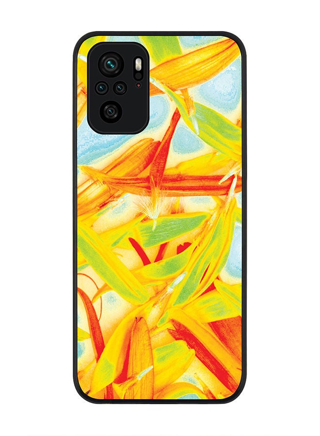 Stylizedd Rugged Black edge case for Redmi Note 10S/Redmi Note 10 4G Slim fit Soft Case Flexible Rubber Edges Anti Drop TPU Gel Thin Cover - Pastel Petals - Image 1