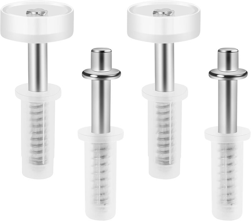 AUUTI 4 Pcs Spring Loaded Bi-Fold Door Hardware Kit - Top Roller Guide Wheel and Pivot for Folding Closet Doors, Bifold Repair Kit - Image 1
