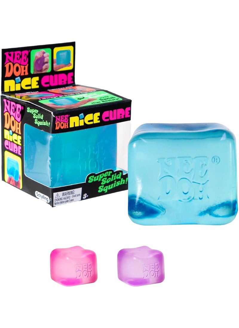 Schylling - NeeDoh Nice Cube, Super Solid Squish, 2.25" Cube, Color May Vary (Pack of 1) - Image 1