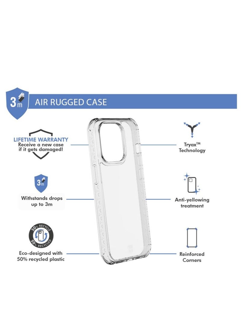 FORCE - Force Case iPhone 14 Pro AIR Reinforced Case Lifetime Warranty Transparent 50% Recycled Plastic - Image 1