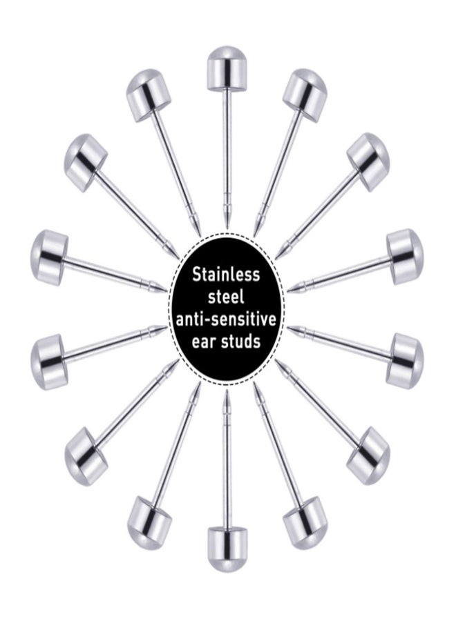 Stainless Steel Ear Piercing Kit Professional Painless Design for Ears Lips Nose Navel Body Piercing Beginners 12 Pairs Studs Safety Tool - Image 3