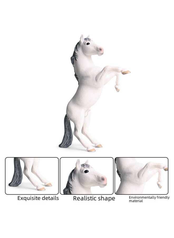 Simulation Wild Animal Horse Model Ranch Farm Wild Horse Horse Male Horse Qianli Horse Children Boy Toy Ornaments-Color:M-918 North American Wild Stallion (black)  - Image 3