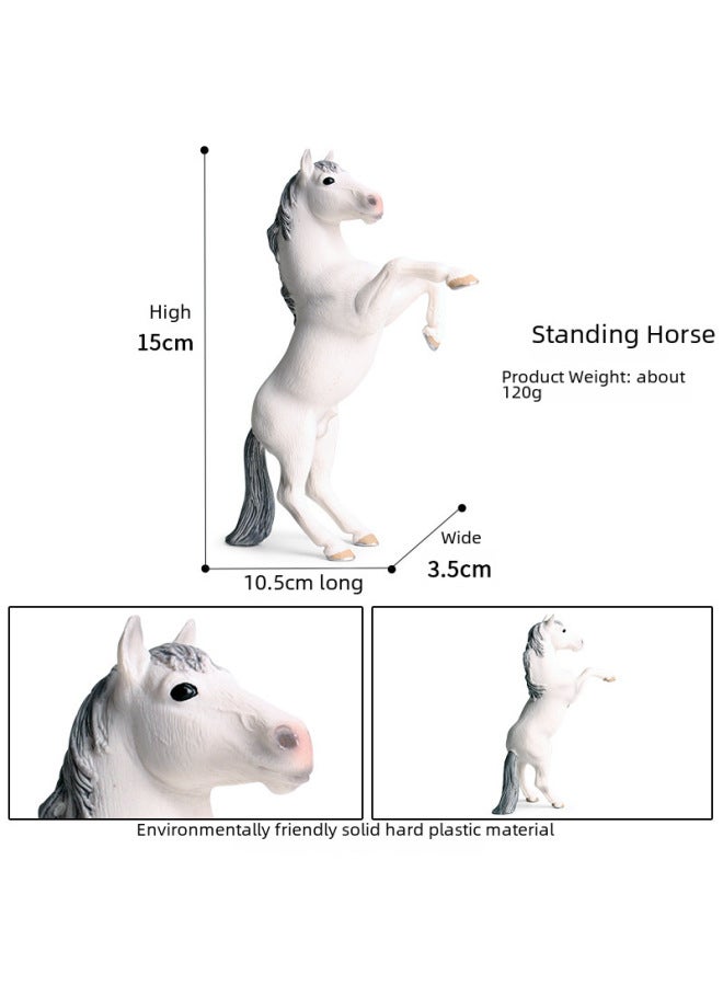 Simulation Wild Animal Horse Model Ranch Farm Wild Horse Horse Male Horse Qianli Horse Children Boy Toy Ornaments-Color:M-918 North American Wild Stallion (black)  - Image 4