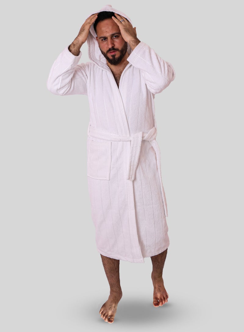Banotex Egyptian Cotton Bath Robe for Unisex with Elbow and Waist Belt Size Multiple Sizes and Colors  - Image 1