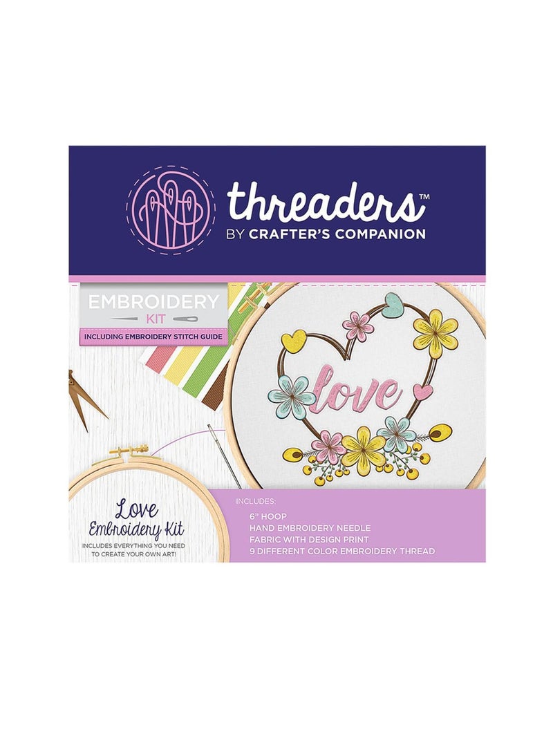 Crafter's Companion Embroidery Threaders Kit Love - Image 1