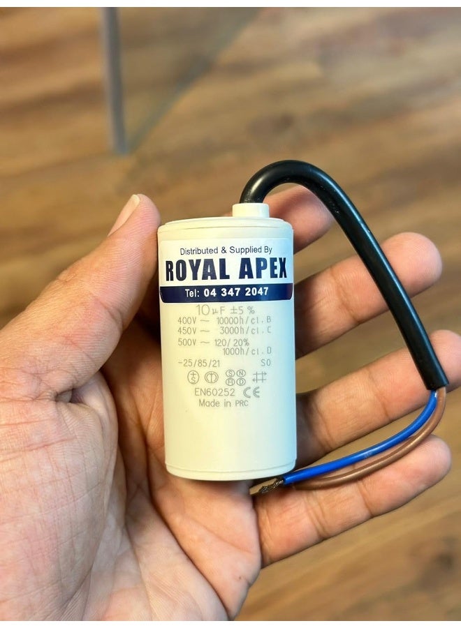 Royal Apex Wired Pvc Round Capacitor With Ce En60252 Standards Wired 10Mfd 10‚µf - Image 2