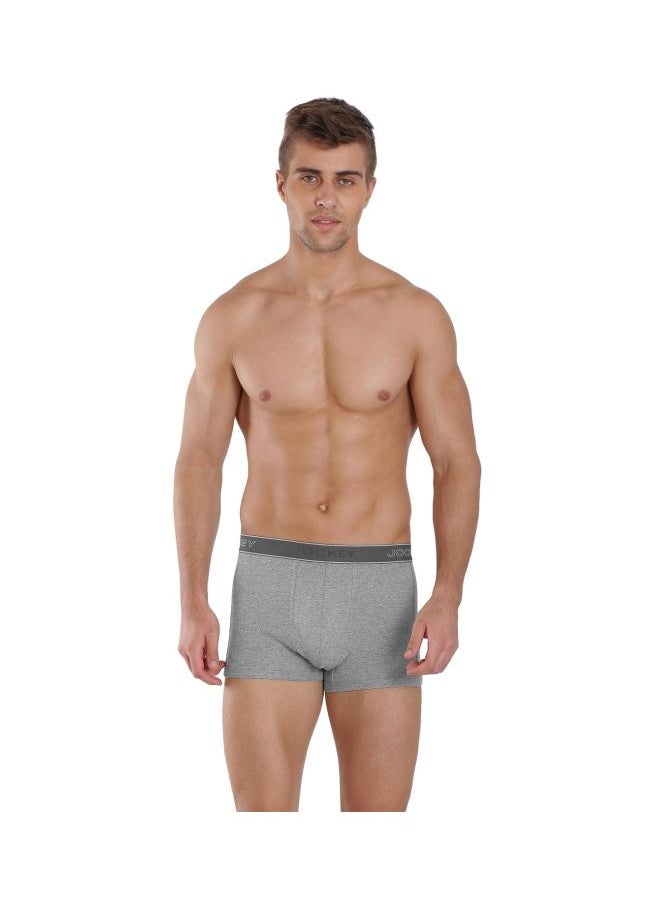 JOCKEY Jockey Men Super Combed Cotton Rib Solid Trunk with Stay Fresh Properties Style 1015 Pebble L  - Image 3