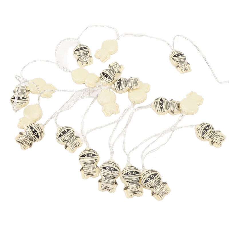 3D Mummy String Lights: 20 LED Bulbs Waterproof - Spooky Festive Design for Halloween Party Porch Outdoor Home Decor - Image 4