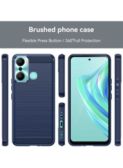 ماركة غير محددة جراب Infinix Hot 20 Play، غطاء Infinix Hot 20 Play، غطاء هاتف واقي من المطاط المرن TPU الممتص للصدمات لهاتف Infinix Hot 20 Play، أزرق  - Image 2