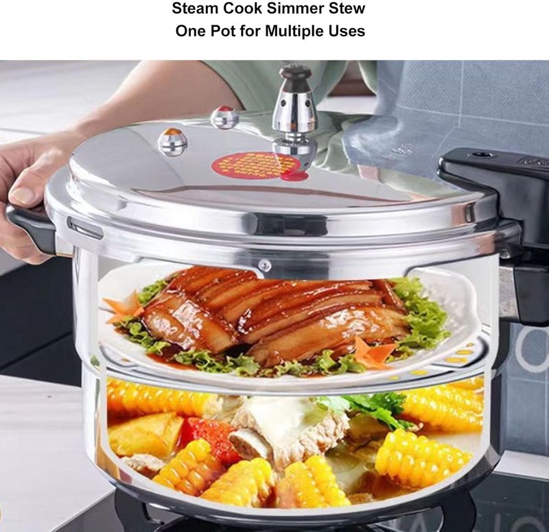 كلاراكو قدر ضغط، قدر ضغط من الألومنيوم مع صمام أمان، قدر أرز مقاوم للانفجار، متوافق مع طباخ الغاز والحث، طهي فوري للأرز والحساء - Image 3