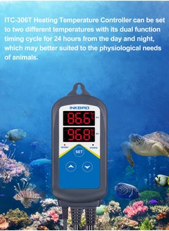 INKBIRD INKBIRD ITC-306 Heating Temperature Controller Dual Relays Plug Digital Heater Thermostat Heating Control 24 Hours Day Night Cycle Timer  - Image 2