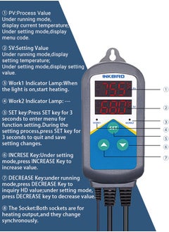 INKBIRD INKBIRD ITC-306 Heating Temperature Controller Dual Relays Plug Digital Heater Thermostat Heating Control 24 Hours Day Night Cycle Timer  - Image 5