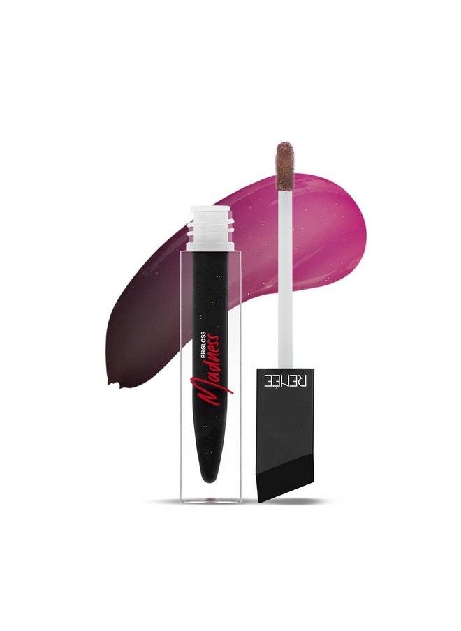 Renee Madness Ph Lip Gloss Black Lip Gloss Pink Payoff Enriched With Shea Butter Nourishing Nonsticky Super Glossy Formula 4.5Ml  - Image 2
