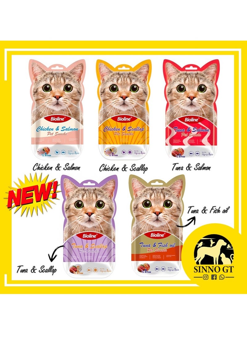 Bioline Cat Treats - 5x15g [Flavor - Tuna & Fish] - Image 4