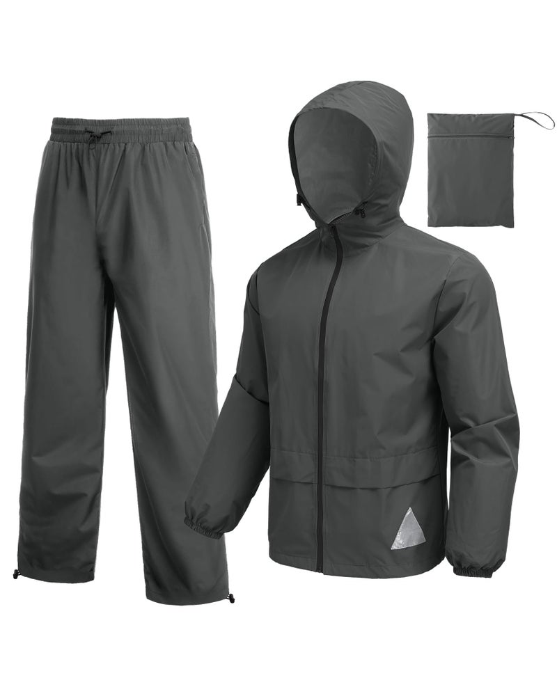 COOFANDY Rain Suit Jacket & Trouser Suit Raincoat for Men & Women Outdoor All-Sport Waterproof Breathable Anti-Storm - Image 1