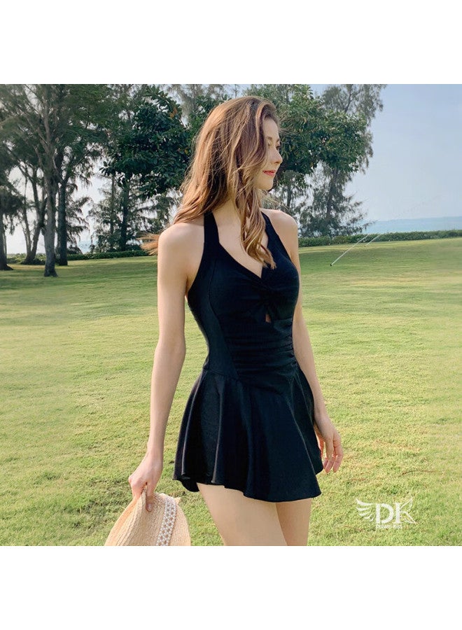 Dk Women's Swimsuit, New Style, For Swimming Pools, Pink, High-end Look, Tummy-covering, Slimming One-piece, Hot Spring Swimwear - Image 3